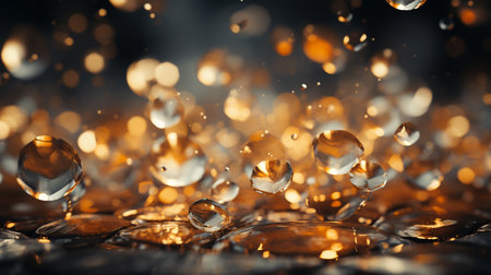 Beautiful bright festive bokeh, Christmas and new year celebrations, for frayers and bannersの素材
