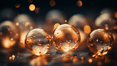 Beautiful bright festive bokeh, Christmas and new year celebrations, for frayers and bannersの素材