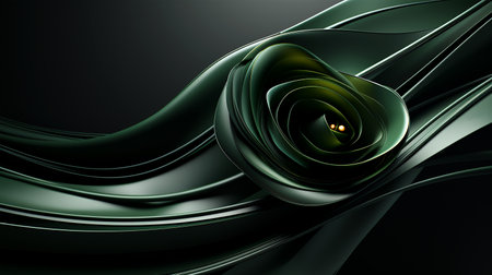 Postcard with green rose, unusual futuristic vintage concept, printable poster, wallpaperの素材