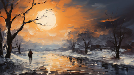 Embracing Change: Late Fall Welcomes the Arrival of the First Snow and Stormy Conditions, wallpaperの素材