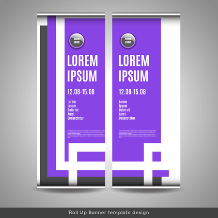 Roll Up banner template design.のイラスト素材