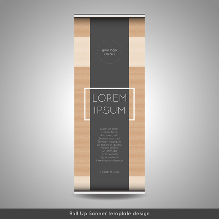 Roll Up banner template design.のイラスト素材