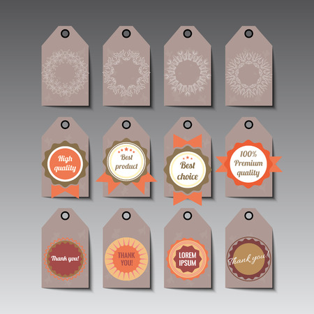 Set of tags about hand made stuff. Stock vectorのイラスト素材