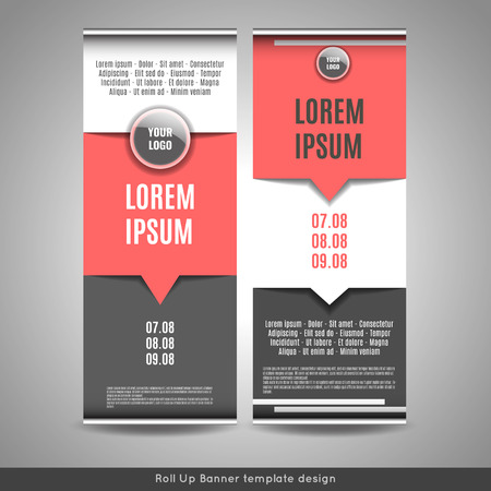 Roll Up banner template design.のイラスト素材