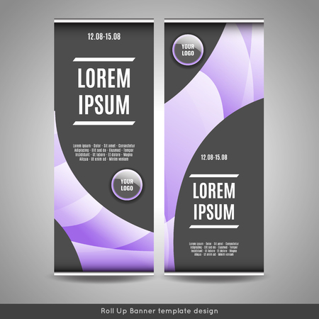 Roll Up banner template design.のイラスト素材