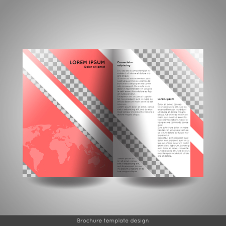 Bi-fold business brochure template vector design.のイラスト素材