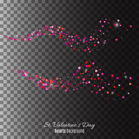 Hearts dust abstract St. Valentines Day backgroundのイラスト素材