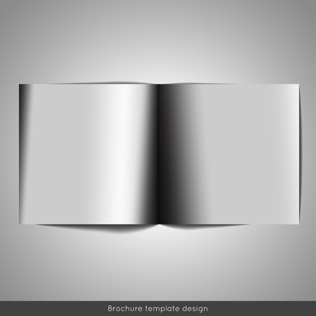 Bi fold square business or educational brochure template design. Stock vector.のイラスト素材
