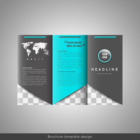 Trifold business brochure template designのイラスト素材