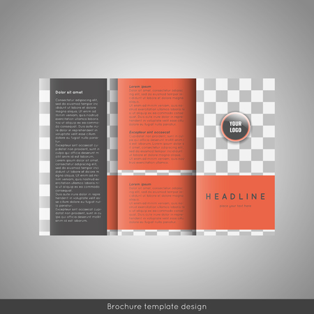 Trifold business brochure template designのイラスト素材
