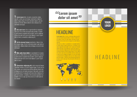 Trifold business brochure template designのイラスト素材