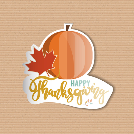 Happy Thanksgiving. Holiday sticker template designのイラスト素材