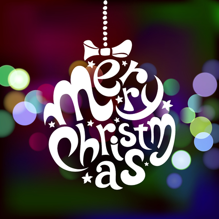 Merry Christmas Calligraphic Letteringのイラスト素材