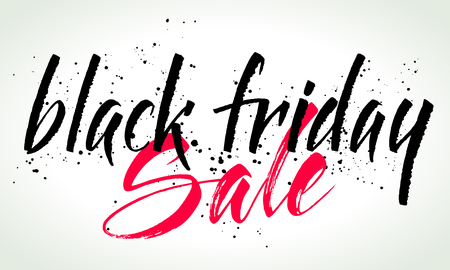 Black Friday Sale lettering. Vector illustrationのイラスト素材