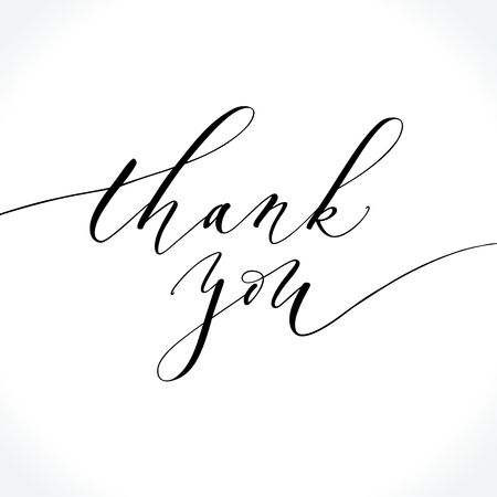 Thank You modern calligraphyのイラスト素材