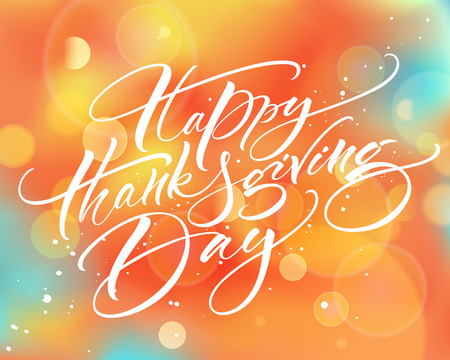 Happy Thanksgiving Day modern calligraphyのイラスト素材