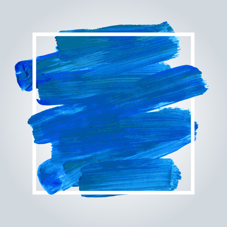 Blue acrylic background with white frameの写真素材