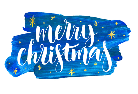 Merry Christmas lettering, vector illustrationのイラスト素材