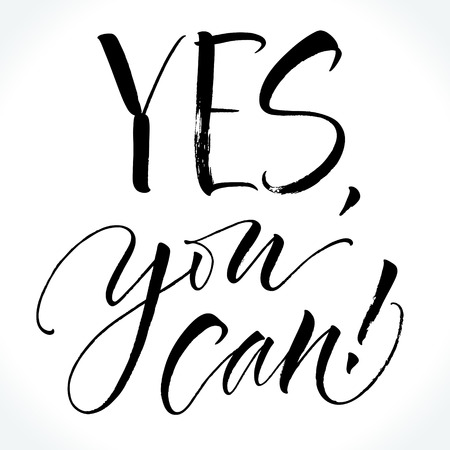 Yes You Can motivational phraseの写真素材