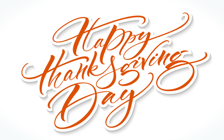 Thanksgiving Day Letteringのイラスト素材