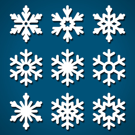 Snowflakes set for Christmas designのイラスト素材