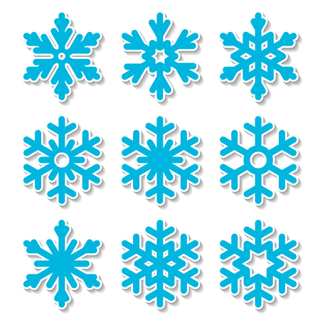 Christmas snowflakes icon set.のイラスト素材