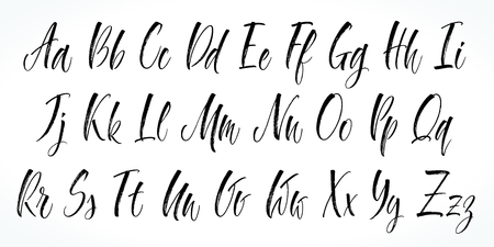 Vector Alphabet. Brush Letteringのイラスト素材