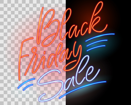 Black Friday Sale. Neon signのイラスト素材