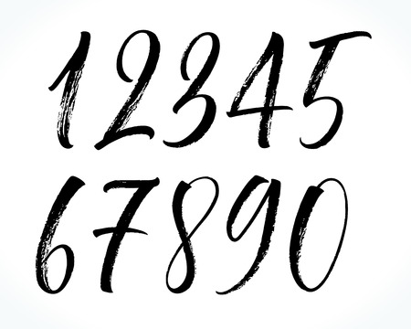 Lettering numbers illustration.のイラスト素材