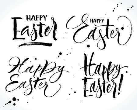 Happy Easter Letteringの写真素材