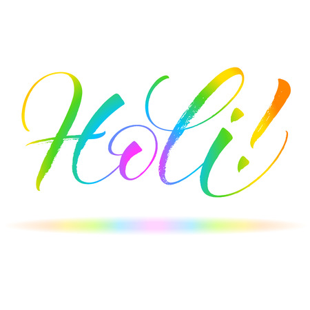 Holi lettering design vector illustrationのイラスト素材