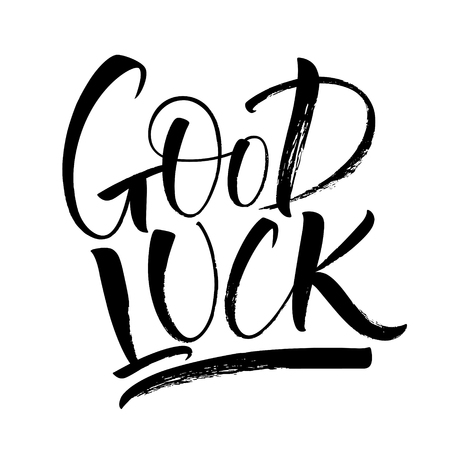 Good Luck lettering vector illustration.のイラスト素材