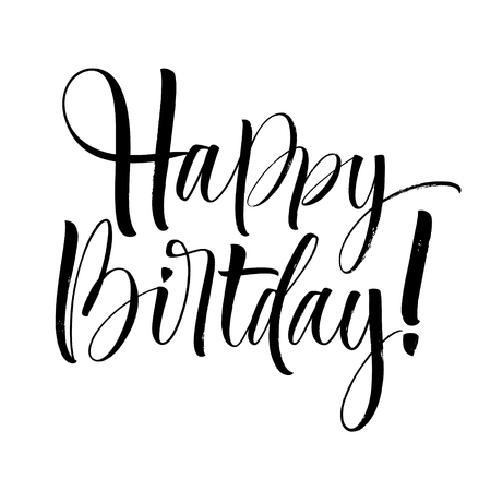 Happy Birthday Letteringのイラスト素材