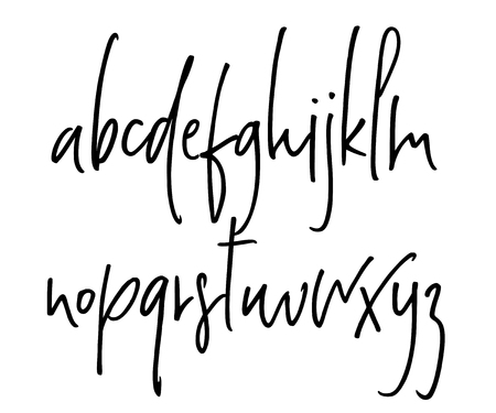 Ballpen handwritten vector alphabetのイラスト素材