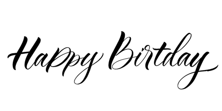 Happy Birthday Letteringのイラスト素材