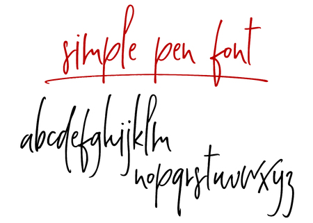 Ballpen handwritten vector alphabetのイラスト素材