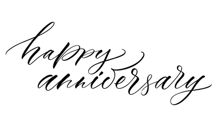Happy Anniversary Letteringのイラスト素材