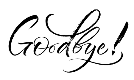 Goodbye Letteringのイラスト素材