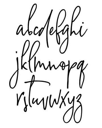 Ballpen handwritten vector alphabetのイラスト素材