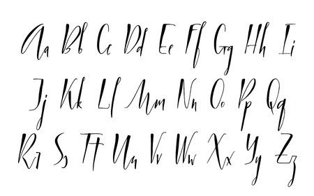 Pen lettering vector alphabetのイラスト素材