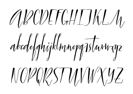 Pen lettering vector alphabetのイラスト素材