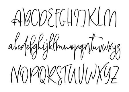 Ballpen lettering vector alphabetのイラスト素材