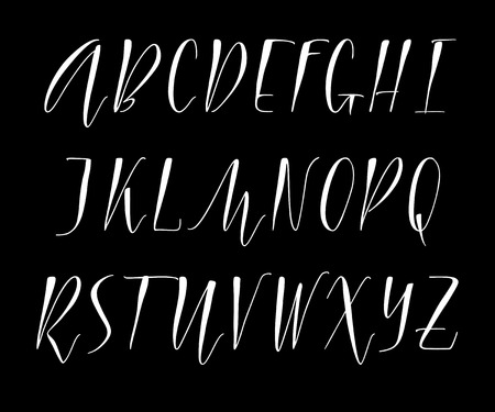 Pen handwritten vector alphabetのイラスト素材