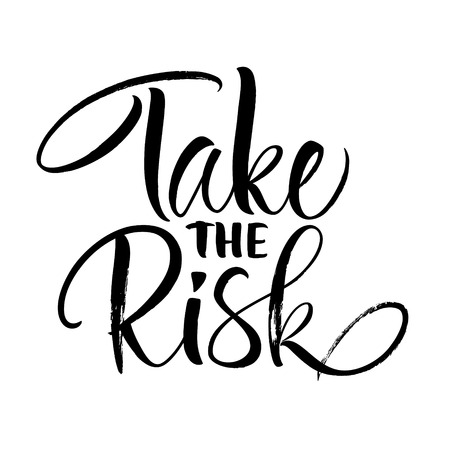 Take the Risk Letteringのイラスト素材