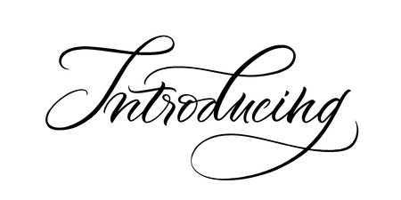 Introducing lettering. Handwritten modern calligraphy, brush painted letters. Vector illustration. Template for poster, flyer, greeting card, invitation and various design productsのイラスト素材