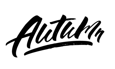 Autumn letteringのイラスト素材