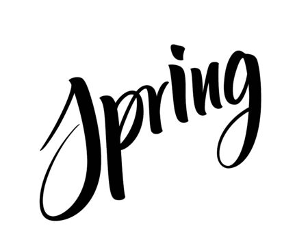 Spring letteringのイラスト素材