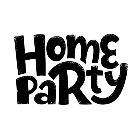 Home Party Letteringのイラスト素材