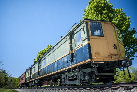 locomotive train on displayのeditorial素材
