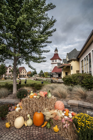 Frankenmuth michigan Village during fall seasonのeditorial素材